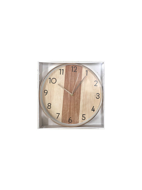 AGC Wanduhr Kunststoff Beige 30cm