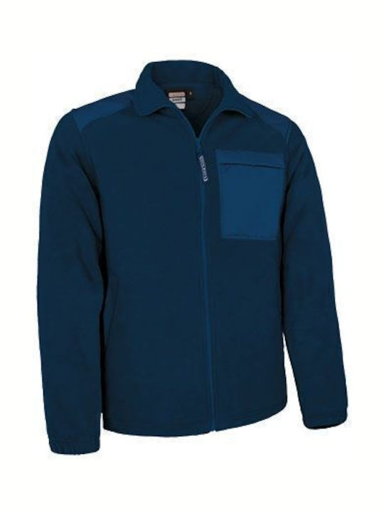 Valento Basset Orion Fleece Work Cardigan Navy Blue CQVABASMR23