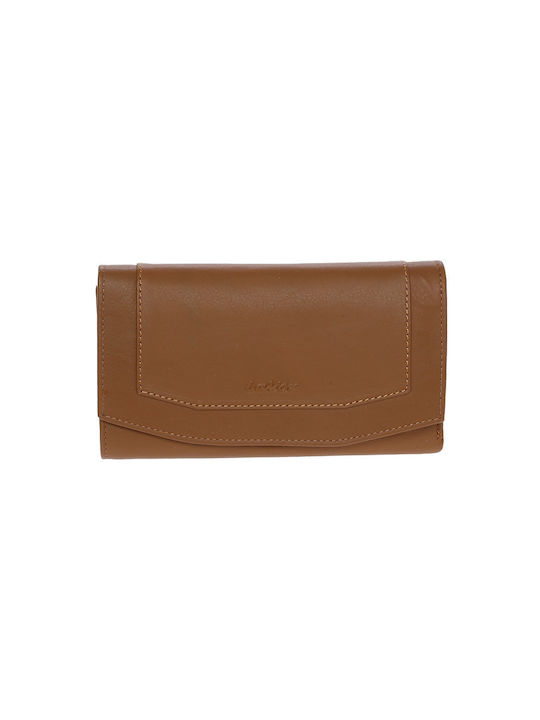 Lavor Large Leather Women's Wallet Brown