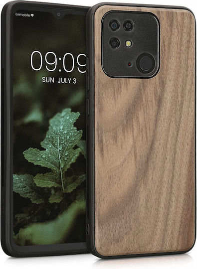 KWmobile Задна корица Дърво Тъмно кафяво (Redmi 10C)