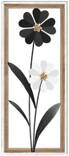 Fylliana Wall Decor 20968 Black White Metallic 30.5x3x71.1cm