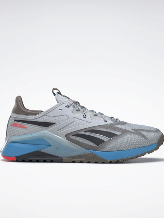 Reebok Nano X2 TR Ανδρικά Αθλητικά Παπούτσια για Προπόνηση & Γυμναστήριο Pure Grey 2 / Trek Grey / Radiant Aqua