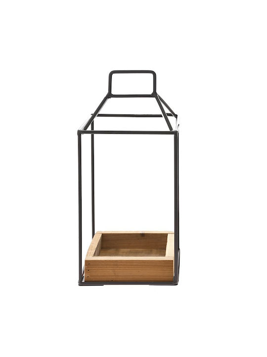 Iliadis Lantern Wooden Brown 20x20x45εκ. 1pcs