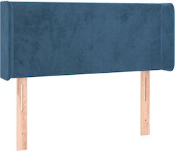 vidaXL LED Bed Headboard Fabric Dark Blue 103x8...