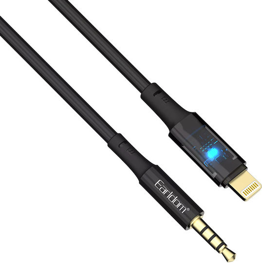 Earldom ET-AUX52 3.5mm zu Lightning Kabel Schwarz 1m (40220)