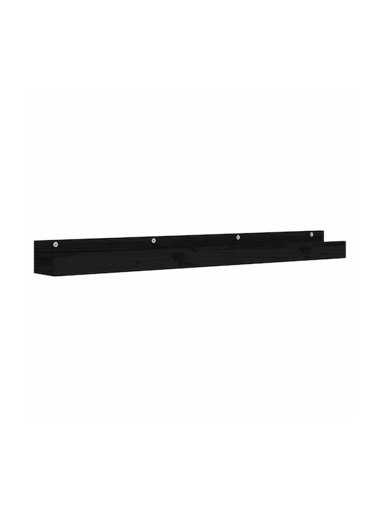 Shelves Wall Black 2pcs 110x12x9cm