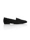 Moccasin flat suede (2577) - BLACK