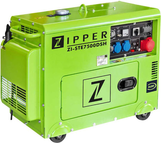 Zipper Αθόρυβη Γεννήτρια Πετρελαίου με Ηλεκτρική Μίζα, Ρόδες και Μέγιστη Ισχύ 3kVA