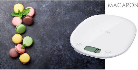 Terraillon Macaron TL13691 Ψηφιακή Ζυγαριά Κουζίνας έως 5kg Λευκή