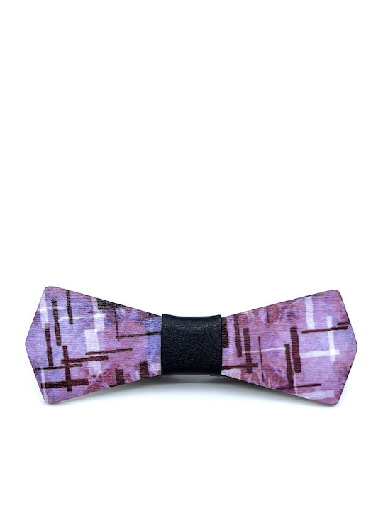 Legend Accessories Wooden Bow Tie Purple Colorfull