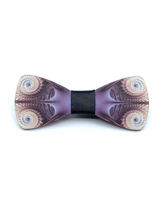 Legend Accessories Wooden Bow Tie Purple Colorfull