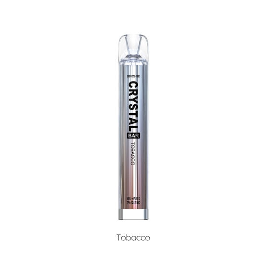 Crystal Vape SKE Електронна Еднократна Цигара 600 Вдишвания Tobacco 2ml 20mg Сиво