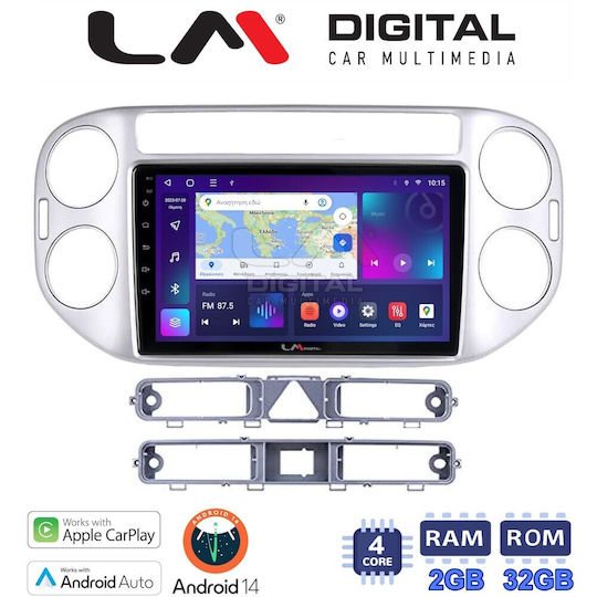 LM Digital Ηχοσύστημα Αυτοκινήτου για Volkswagen Tiguan / Golf Plus 2007-2016 (Bluetooth/USB/WiFi/GPS/Apple-Carplay/Android-Auto) με Οθόνη Αφής 9"