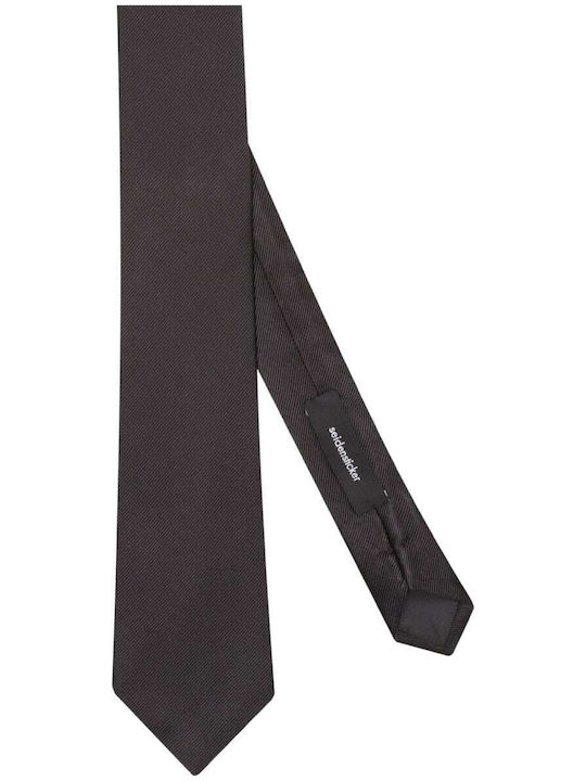 SEIDENSTICKER MEN'S TIE SILK MONOCHROME 7CM ANTHRACITE