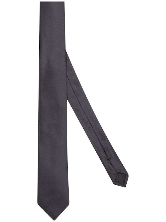 SEIDENSTICKER MEN'S TIE SILK MONOCHROME 5CM ANTHRACITE