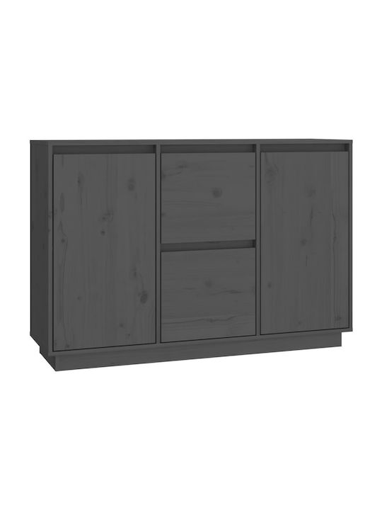 Wooden Buffet with Drawers Gray L111xW34xH75cm