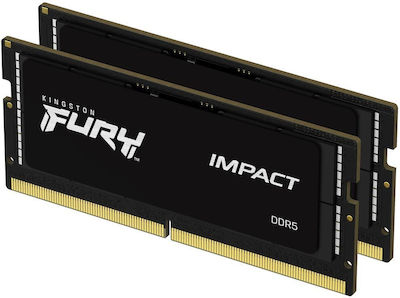 Kingston Fury Impact 64GB DDR5 RAM με 2 Modules (2x32GB) και Ταχύτητα 5600 για Desktop