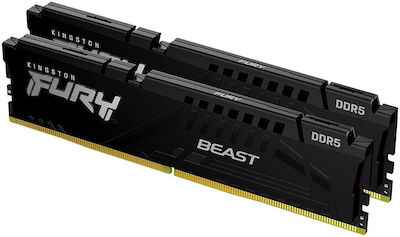 Kingston Fury Beast 64GB DDR5 RAM with 2 Modules (2x32GB) and 6000 Speed for Desktop