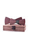 Legend Accessories Wooden Bow Tie Set with Kids Bow Tie Brown