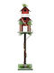 Christmas Wooden Figure Mailbox Red Height 87cm