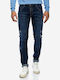 Herren Jeanshosen Elastisches Slim Fit Navy Blau