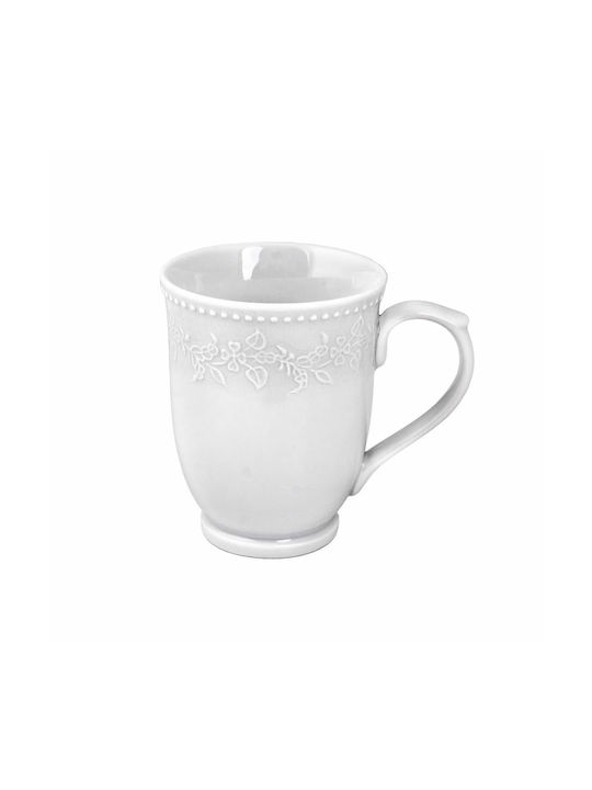 Oriana Ferelli Kea Cană din Porțelan Albă 340ml