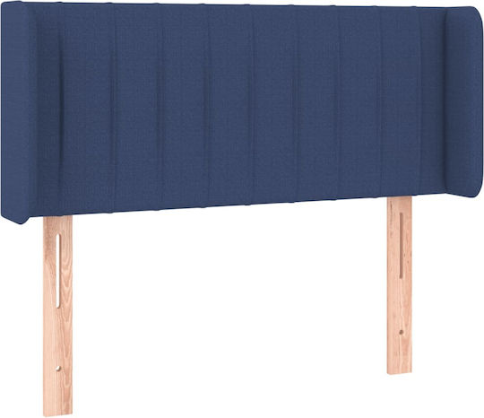 vidaXL LED Bed Headboard Fabric Blue 103x88cm