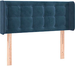 vidaXL LED Bed Headboard Fabric Dark Blue 103x88cm