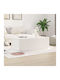 Rectangular Central Coffee Table Made of Solid Wood with Lifting Mechanism White W100xD50xH35cm