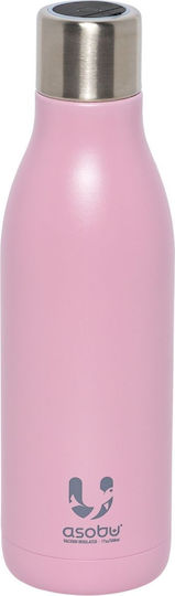 Asobu UV-Light Μπουκάλι Θερμός Ανοξείδωτο 500ml Ροζ