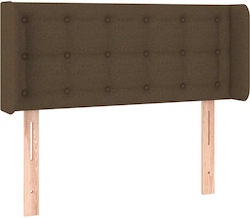 vidaXL LED Bed Headboard Fabric Dark Brown 103x...