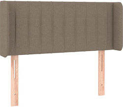 vidaXL LED Fabric Bed Headboard Taupe 103x88cm