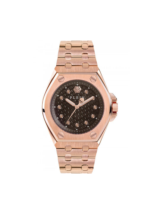 Philipp Plein Extreme Watch with Pink Gold Metal Bracelet