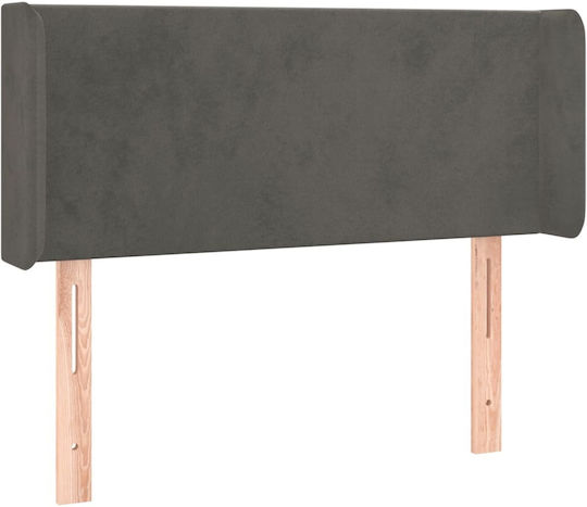 vidaXL LED Fabric Bed Headboard Dark Grey 103x88cm