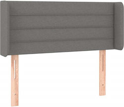 vidaXL LED-Bettkopfteil Stoff Dunkelgrau 103x88 cm