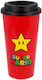 Stor Super Mario Bros Glass Thermos Stainless Steel BPA Free 520ml Red with Mouthpiece
