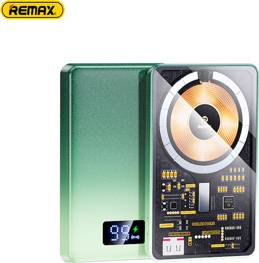 Remax RPP-531 Power Bank 10000mAh 22.5W με Θύρα USB-A και Θύρα USB-C Power Delivery Πράσινο