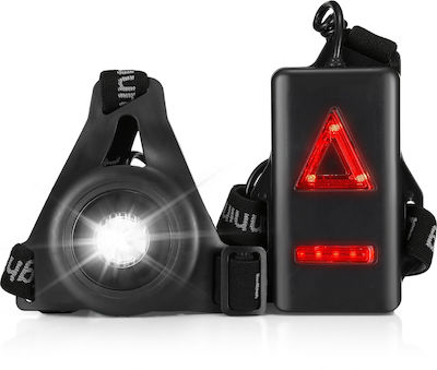 E10 20M Lighting USB Charging Night Running Sports LED Light with Red Taillight