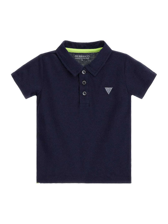 Guess Παιδικό Polo Κοντομάνικο γαλάζιο σκούρο