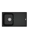Franke Tectonite Kite Kid 611-86 3142101259 Drop-In Spüle aus Verbundgranulat B86xT50cm Schwarz
