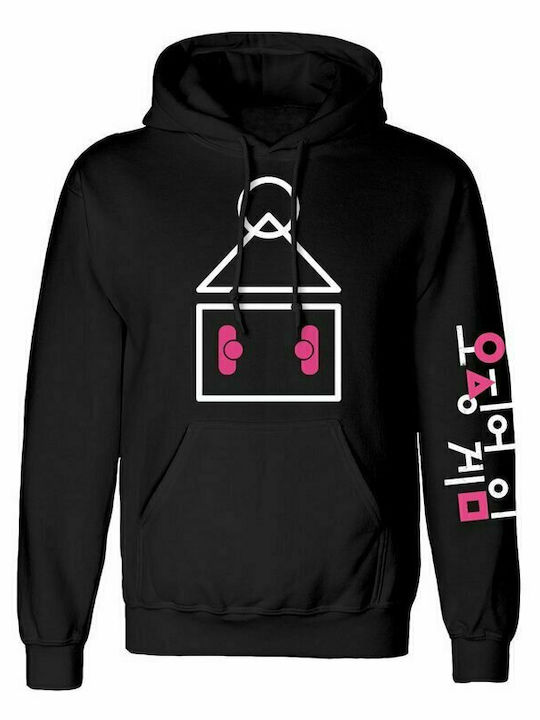 Heroes INC Symbol Logo Kapuzenpulli Tintenfisch-Spiel Schwarz