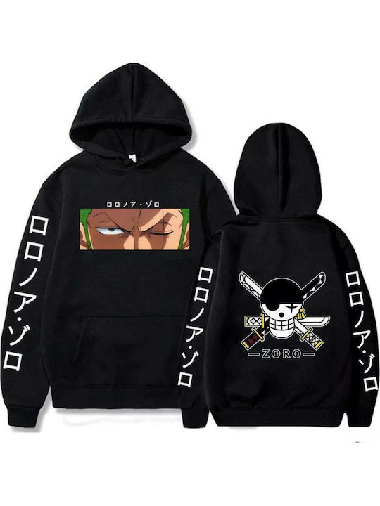 Roronoa Zoro's Hanorac cu glugă One Piece Negru 7887