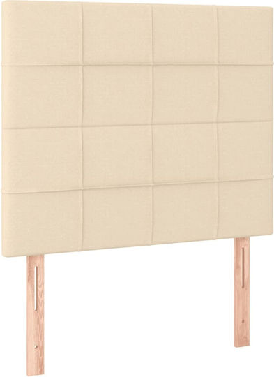 vidaXL Fabric Bed Headboard Cream 80x128cm