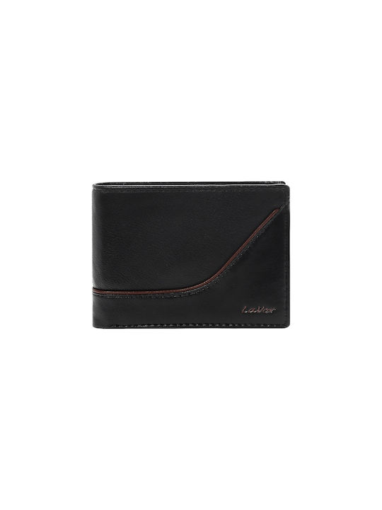 Lavor Limited Ultra Soft Edition Men's Leather Wallet with RFID Μαύρο/Καφέ