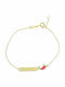 Mertzios.gr Kids Gold ID Bracelet 14K with Figure for Girl