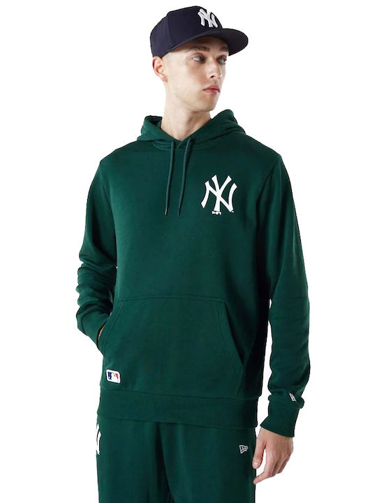 New Era New York Yankees Essentials Men's Sweatshirt with Hood and Pockets Green