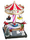 Christmas Illuminated Decorative Carousel with Battery 19x14x12.8cm.