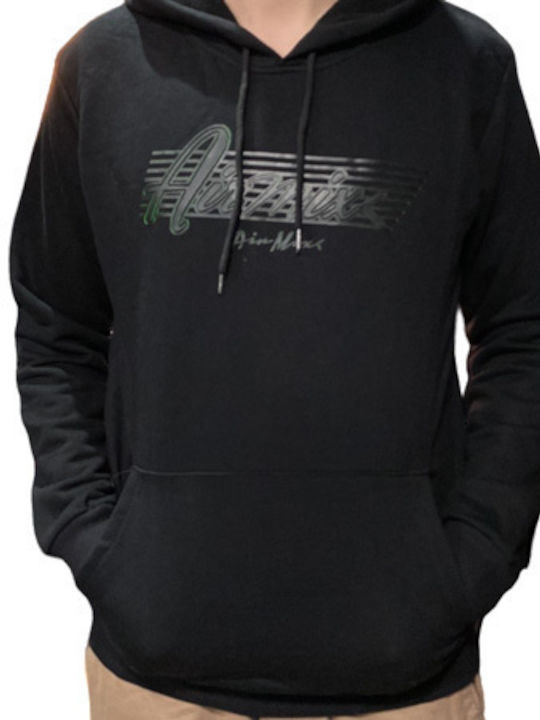 Men's Sweatshirt Black Green Letters