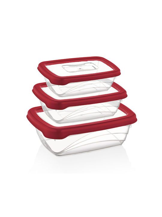 Herzberg Extra Bio Saver Lunchbox Kunststoff Rot 3Stück