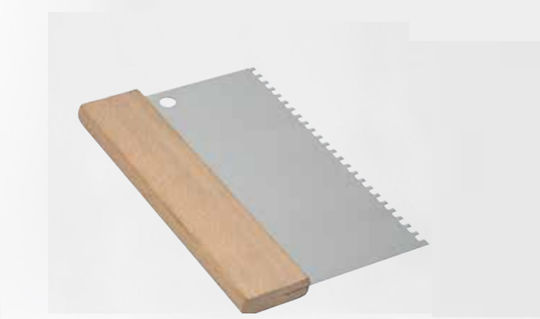 Kaufmann Σπάτουλα Πλακιδίων Inox Οδοντωτή 10x10mm με Ξύλινη Λαβή 64.252.10